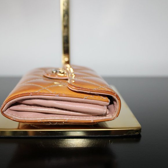 💗Chanel Authentic Classic Small Flap Wallet Lambskin Patten Leather CC Logo - Picture 7 of 13